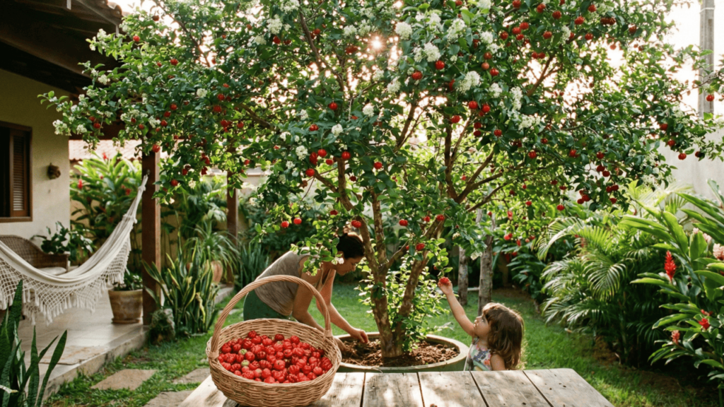 A árvore tropical que produz frutos doces e ainda perfuma o quintal o ano todo