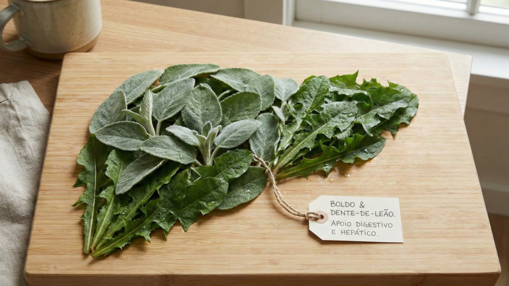 A erva tradicional brasileira conhecida por ajudar na limpeza do organismo (boldo e dente-de-leão são amplamente estudados por efeitos sobre o fígado e função digestiva.)