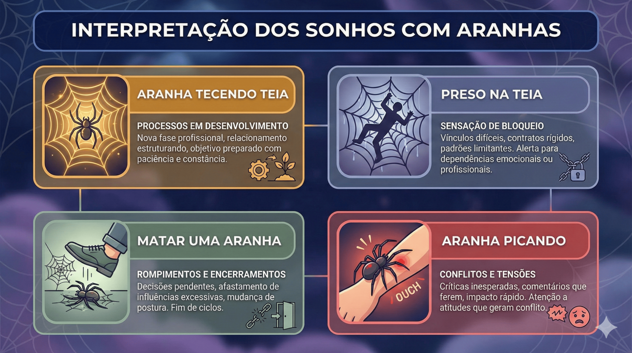 O que significa quando uma aranha aparece no seu sonho? - Correio ...