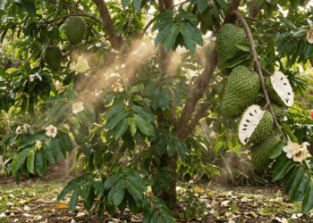 A árvore tropical que dá frutos saborosos e ainda perfuma o quintal com folhas especiais
