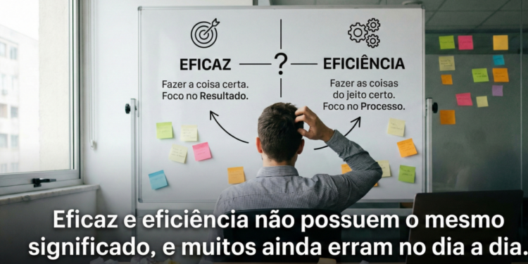 "Eficaz" e "eficiência" não possuem o mesmo significado, e muitos ainda erram no dia a dia