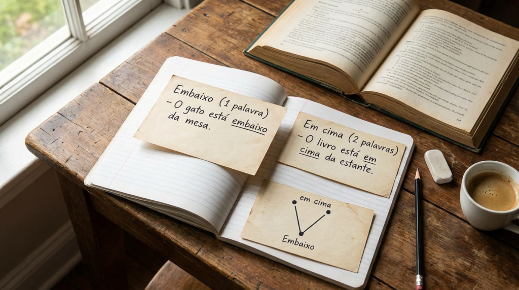 Por que tantas pessoas ainda confundem a escrita de “Embaixo” e “em cima”