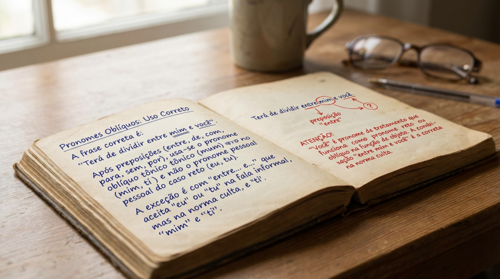 A frase que parece errada ao falar, mas está correta segundo a gramática