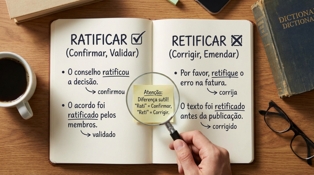 "Ratificar" ou "Retificar"? Ambos estão certos e devem ser usados assim