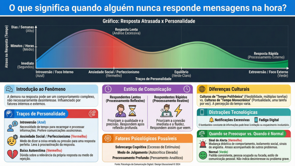 O que significa quando alguém nunca responde mensagens na hora