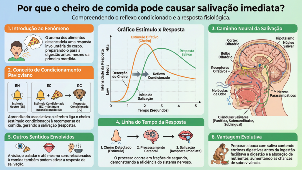 Por que o cheiro de comida pode causar salivação imediata?