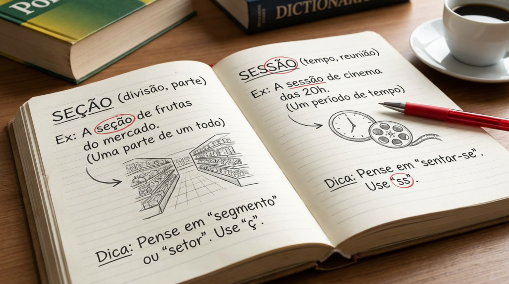 A clássica dúvida de quando usar “Seção” e “sessão” que muitos ainda possuem