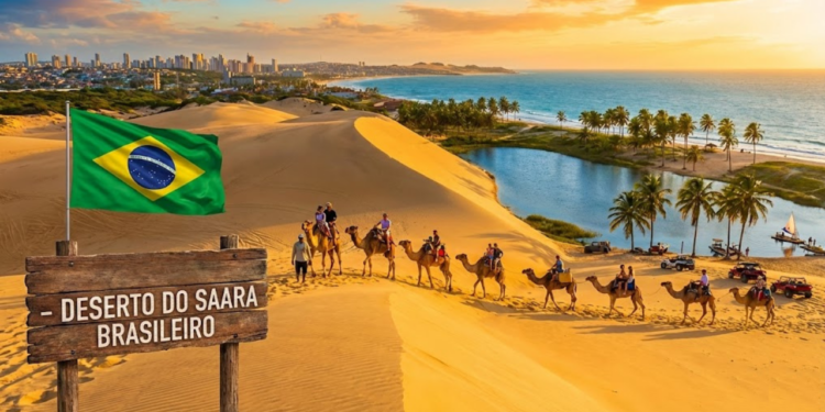 No Nordeste, o "Deserto do Saara Brasileiro" chama atenção com passeios em dromedários e dunas douradas inesquecíveis que lembram o exterior