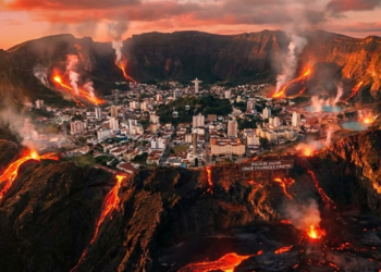 Uma cidade de Minas Gerais dentro de um vulcão extinto atrai águas termais a 45 °C que curam desde o Brasil império e tem um Cristo Redentor inesperado