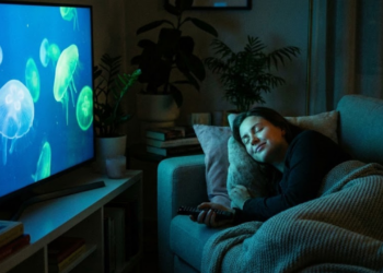 O que significa dormir com a televisão ligada, segundo a psicologia e a ciência do sono