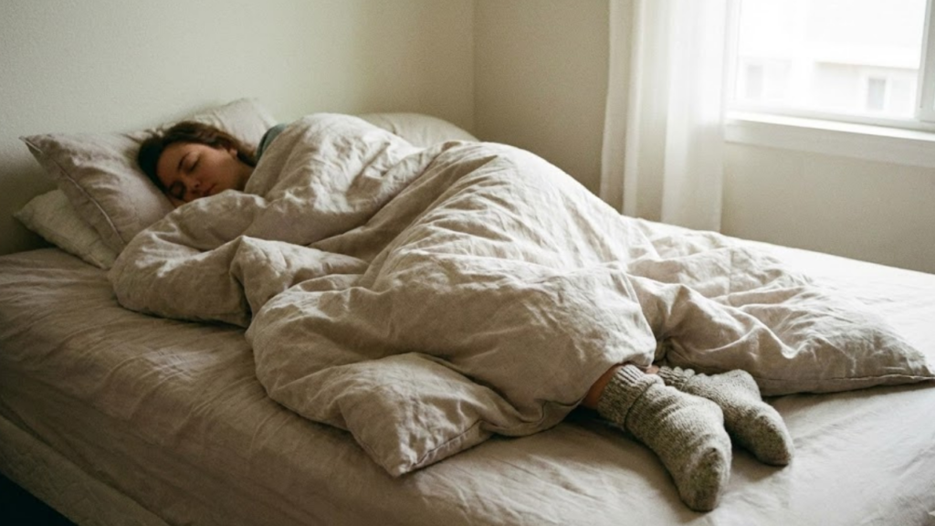 O que significa só conseguir dormir com meias?