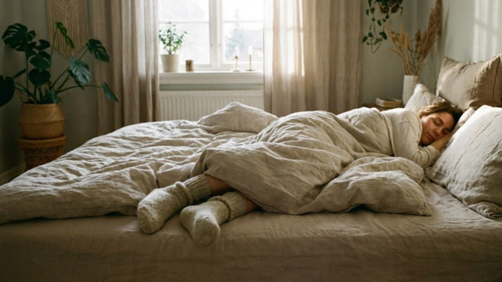 O que significa só conseguir dormir com meias?