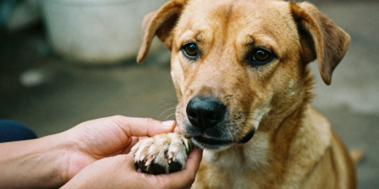O que significa quando o cachorro coloca a pata em você segundo a psicologia canina