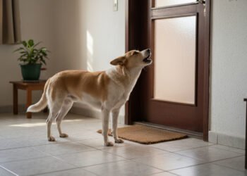 O que significa quando o cachorro uiva olhando para a porta