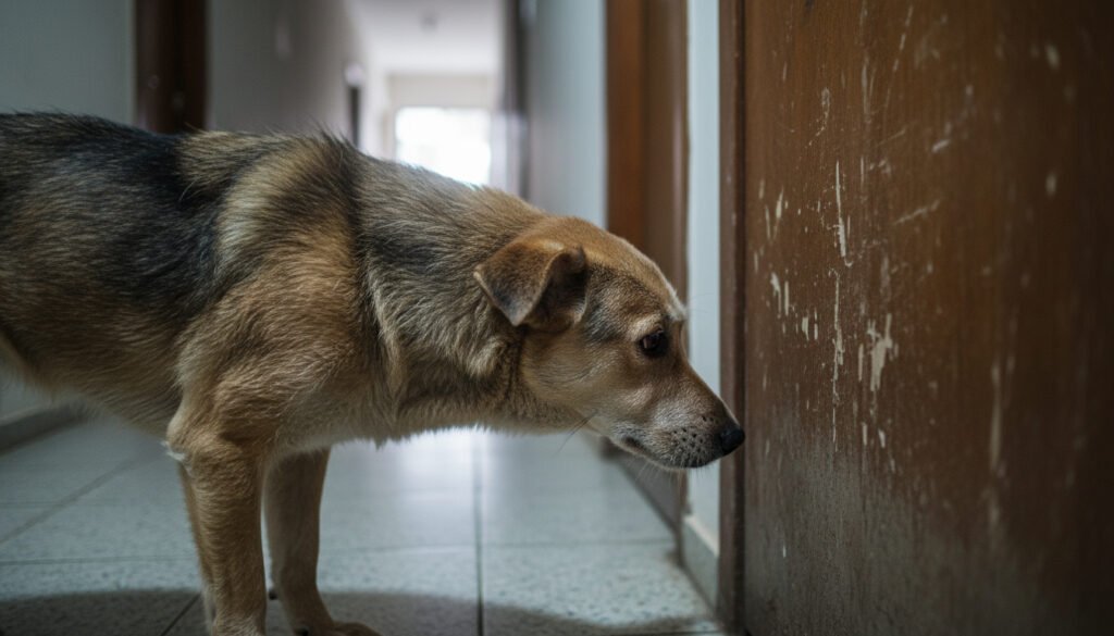 O que significa quando o cachorro uiva olhando para a porta