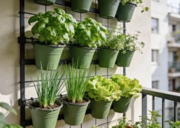 Horta suspensa: como plantar temperos e hortaliças mesmo em espaços pequenos