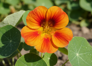 Planta comestível de jardim que enfeita saladas e pode favorecer o estômago