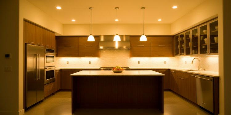 A iluminação de "supermercado" está fora: por que usar luz amarela na cozinha