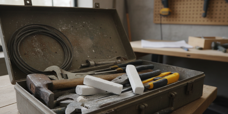 Para que serve colocar giz escolar na caixa de ferramentas ou de joias