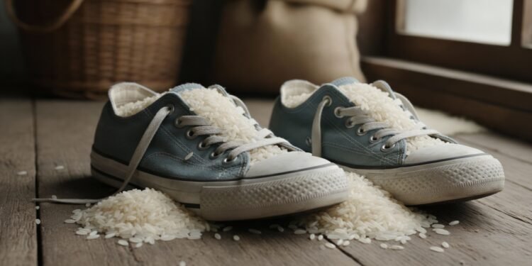 Poucos sabem por que recomendam colocar arroz dentro dos tênis quando você não os usa