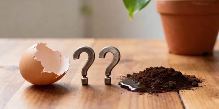 Casca de ovo, borra de café e mais 2 ingredientes: o que acontece se misturar tudo?