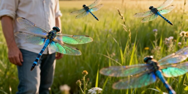 O que significa ver libélulas circulando você perto da água?