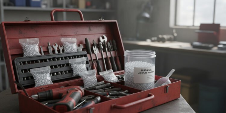 Sílica gel na caixa de ferramentas ou de lâminas de barbear: não jogue fora antes de ver isso