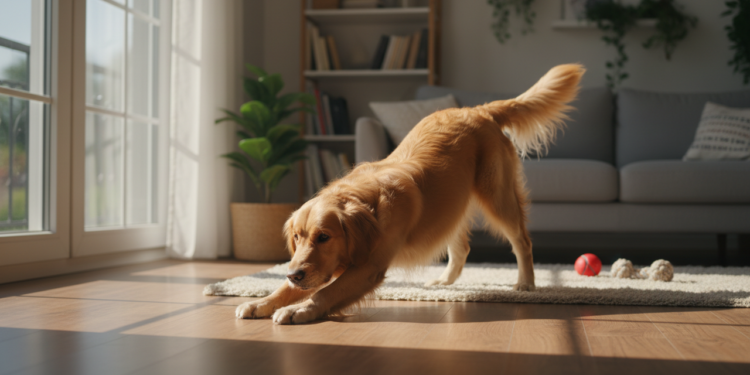O que significa quando seu cachorro se estica ao ver você?