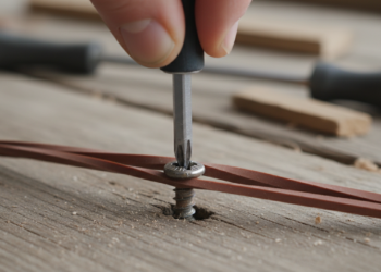 Elástico largo sobre a cabeça do parafuso espanado: a solução para retirá-lo