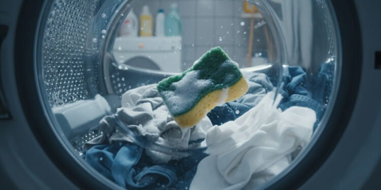Por que muitos recomendam colocar uma esponja na máquina de lavar