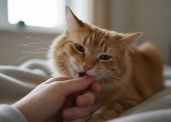 O que significa quando o gato morde durante o carinho?