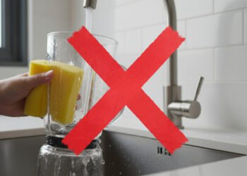 O erro de lavar o liquidificador com esponja: a técnica do "auto-enxágue"