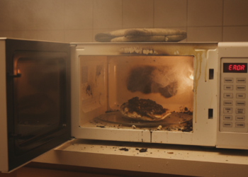 Poucos sabem como tirar o cheiro de queimado no micro-ondas