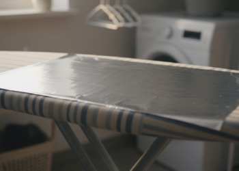 O truque do papel alumínio na tábua de passar: desamasse roupas 3x mais rápido