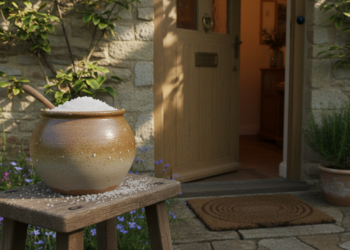 O que significa ter um prato com sal na porta, segundo o Feng Shui