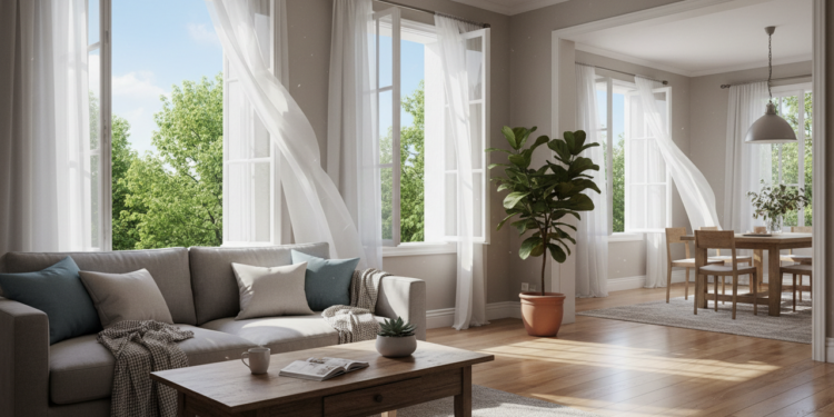 Com apenas 15 minutos com as janelas abertas, sua casa pode ter o ar purificado rapidamente