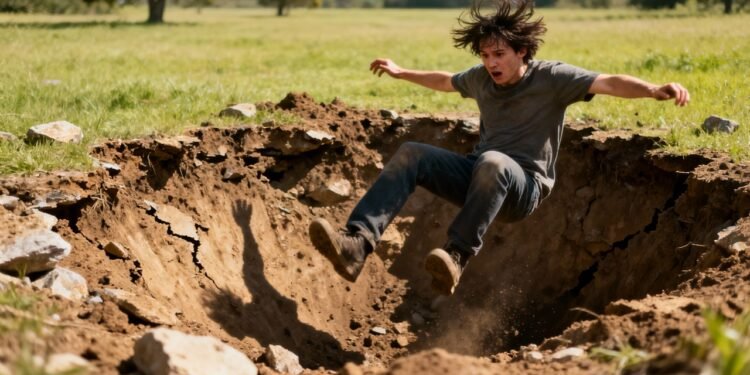 O que significa sonhar que está caindo em um buraco?