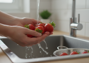 Como lavar morangos para remover bem pesticidas e vírus