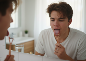 O que acontece quando você raspa a língua antes de beber água pela manhã?