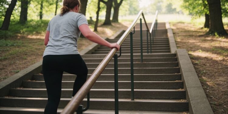 O que significa se você ficar sem fôlego ao subir as escadas