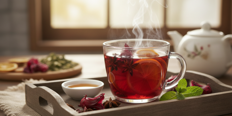 O chá vermelho famoso por ajudar a reduzir inchaço e apoiar o metabolismo