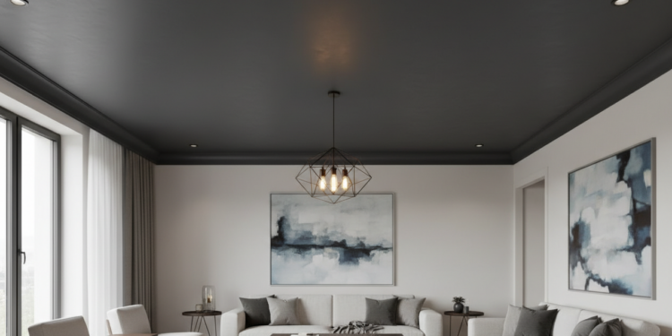 Tetos pintados de escuro: a ousadia que amplia criando o efeito "caixa infinita"