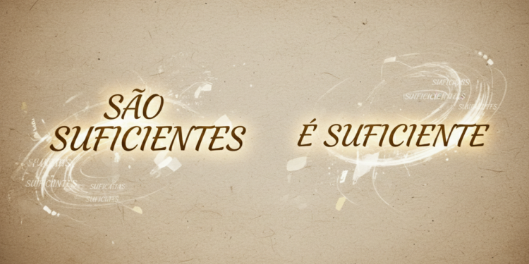 Poucas pessoas realmente sabem se o correto é "são suficientes" ou "é suficiente"