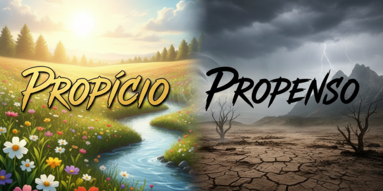 Quando usar e quais as diferenças entre “Propício” e “propenso”