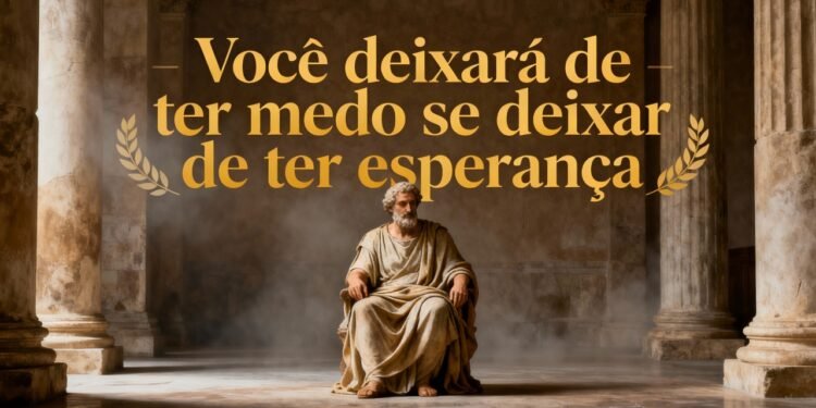 O que Sêneca quis dizer quando afirmou "Você deixará de ter medo se deixar de ter esperança"?