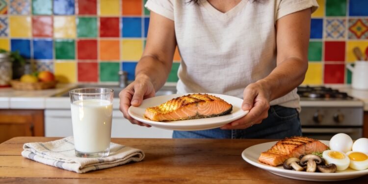 Os alimentos com mais vitamina D do que um copo de leite