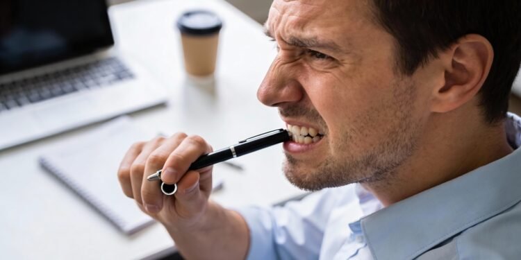 O que significa morder objetos quando está ansioso?