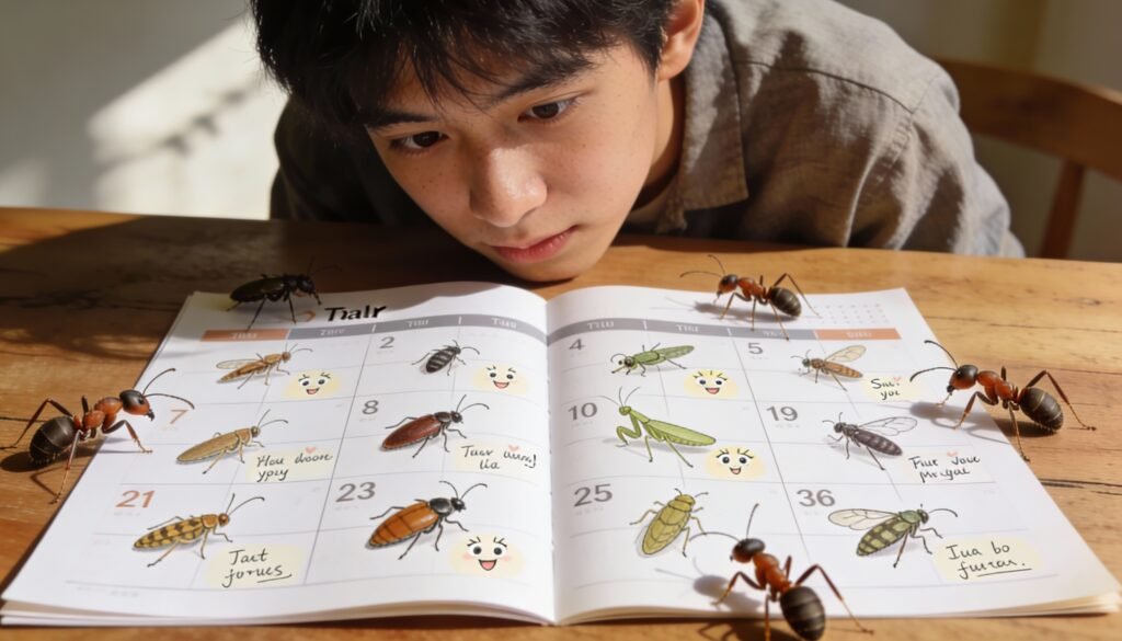 Qual é o seu inseto, segundo o seu dia de nascimento