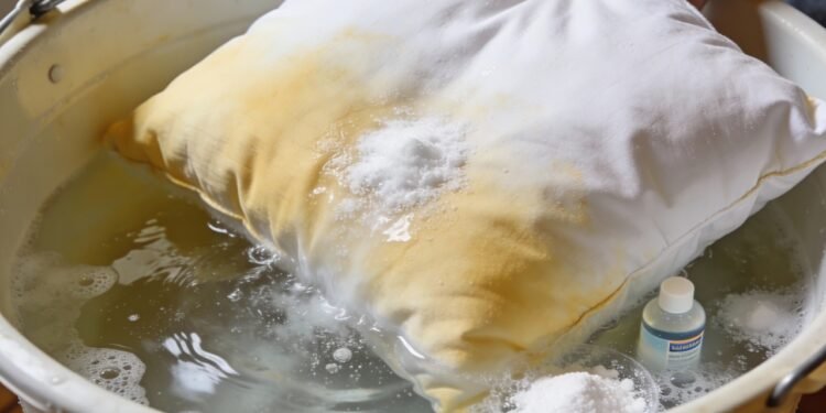 A mistura pouco conhecida que deixa seu travesseiro branquinho