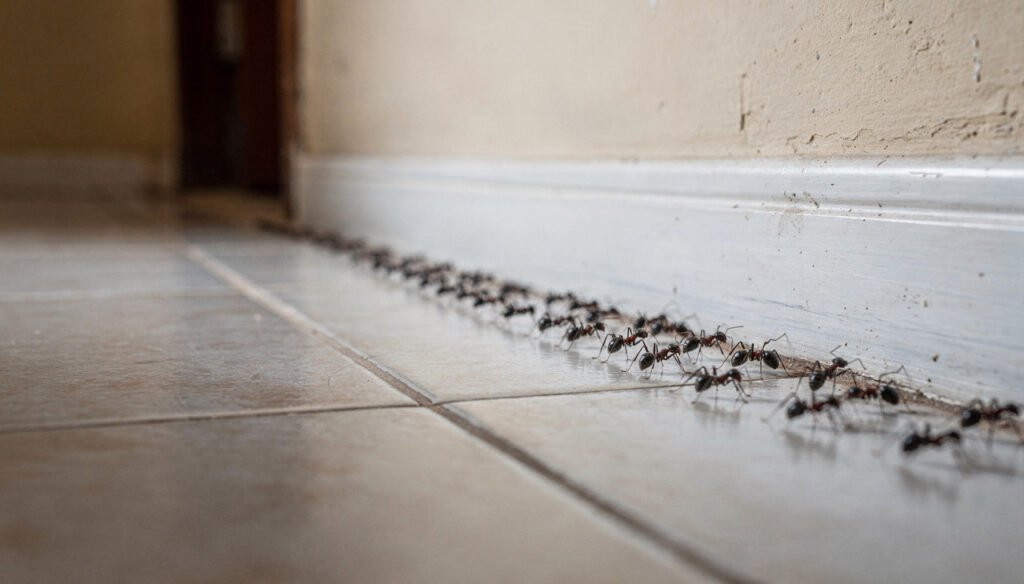 O que significa ver formigas andando em fileira dentro de casa, mesmo sem comida por perto